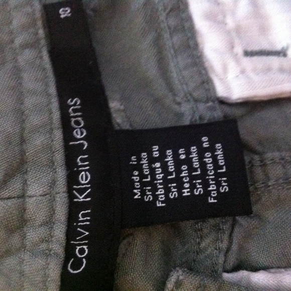 Calvin Klein Army Green Shorts - Picture 2 of 6